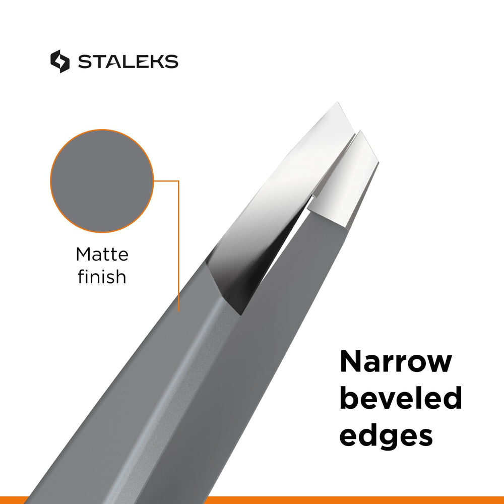 Staleks Pro smooth stroke bevel tip minimizes skin irritation during use.