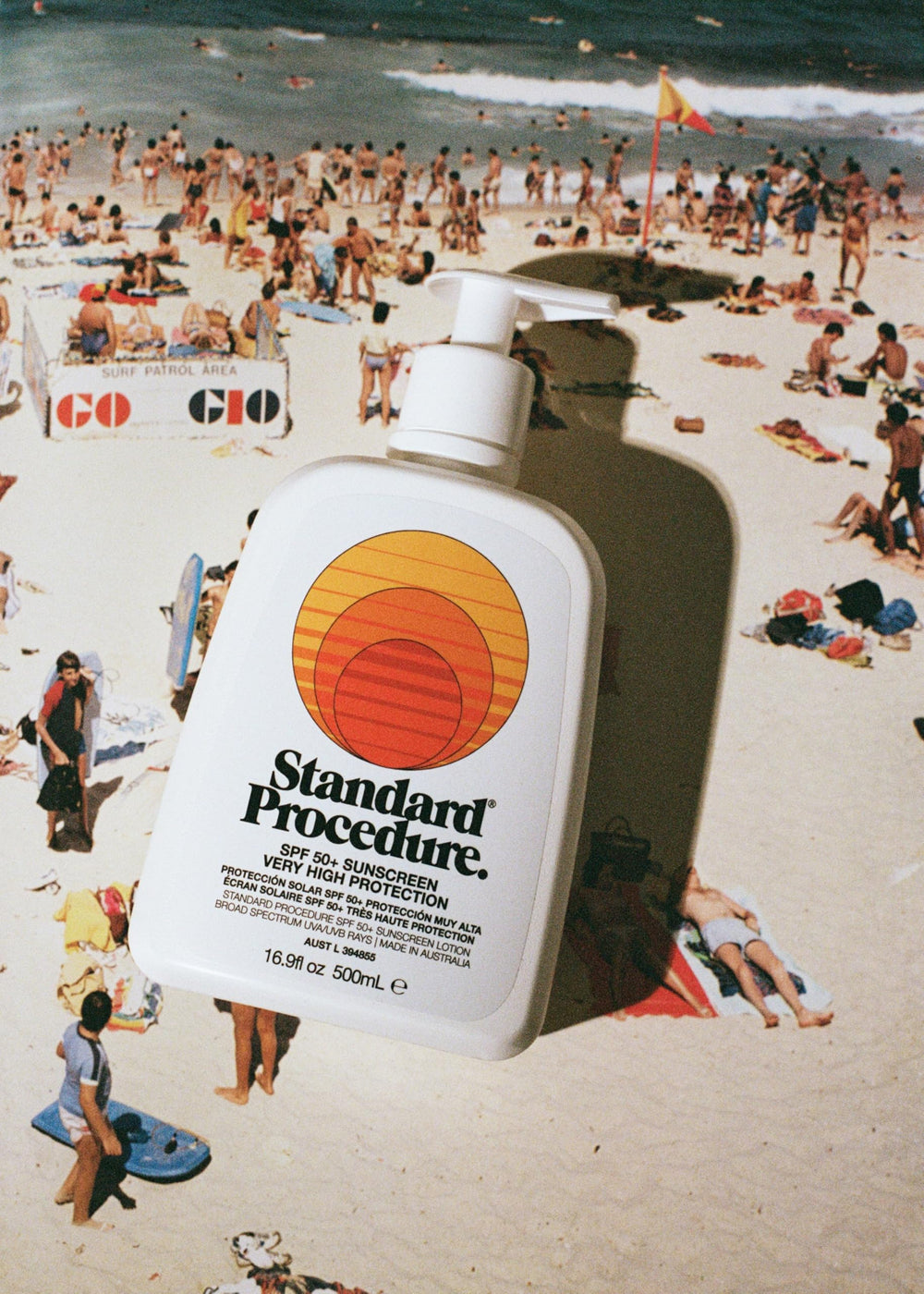 Standard Procedure SPF 50+ face application showing lightweight protection