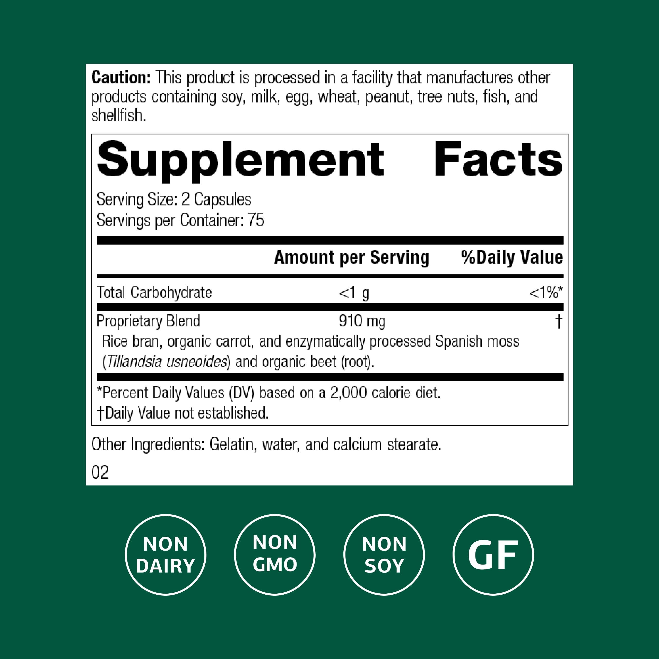 Standard Process Zymex capsules label closeup highlighting whole-food ingredients