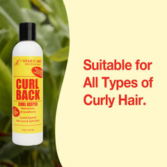 Close-up of creamy texture highlights softness from glycerin in STAR CARE Curl Back.