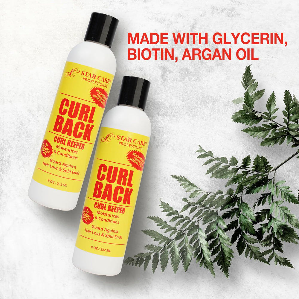 Detangling ease as a comb glides through hair after STAR CARE Curl Back.
