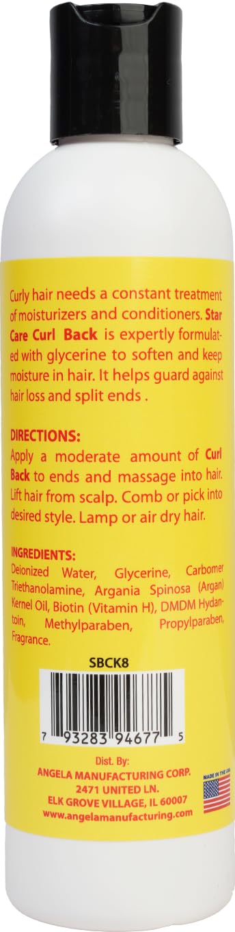 Resulting curl definition on model's hair using STAR CARE Curl Back.