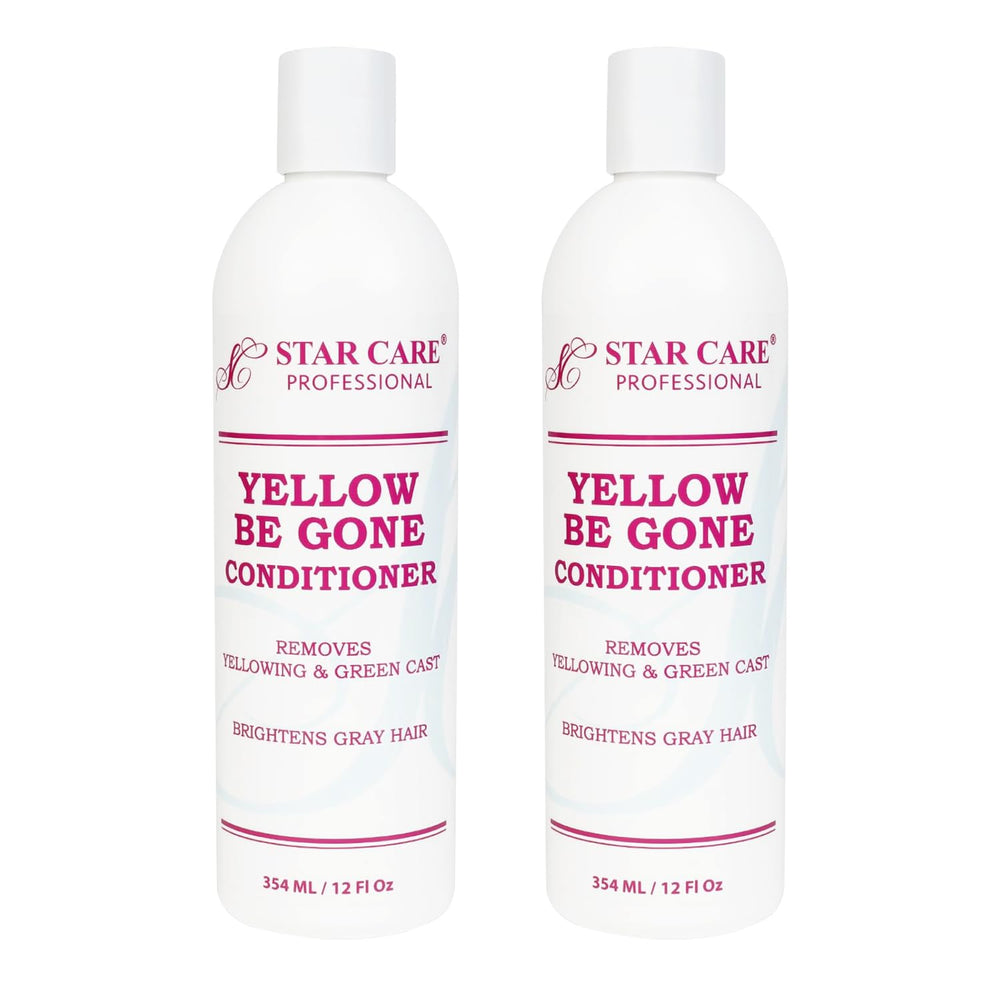 STAR CARE Yellow Be Gone bottle front—neutralizes brass for brighter blonde tones.