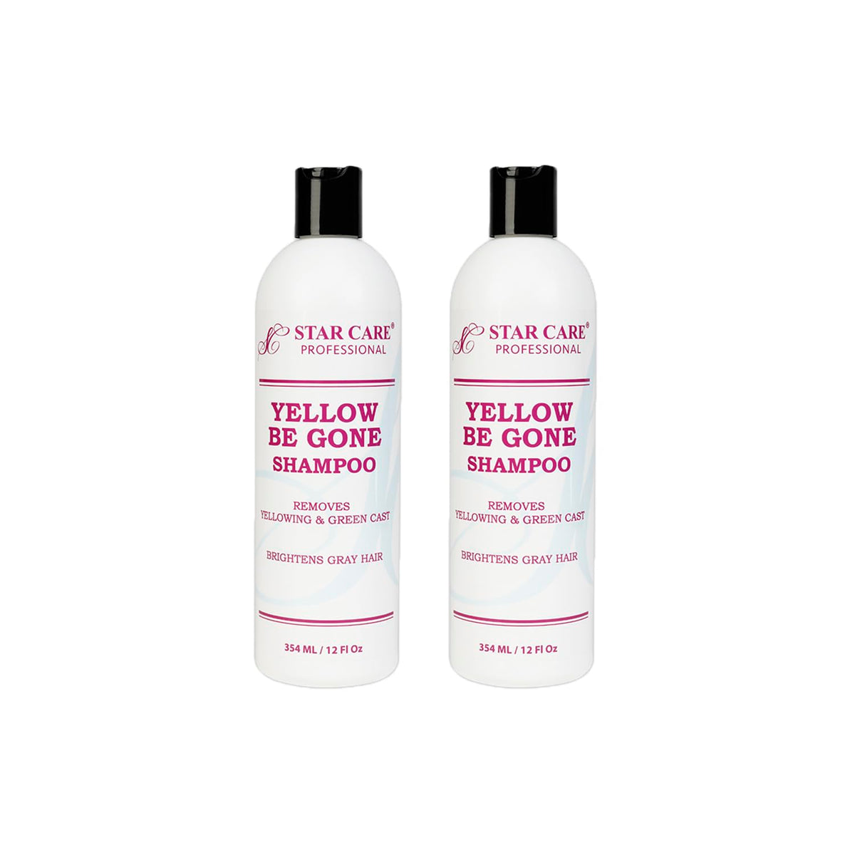 STAR CARE Yellow Be Gone Shampoo bottle front showing cool toned neutralization for blonde and gray hair