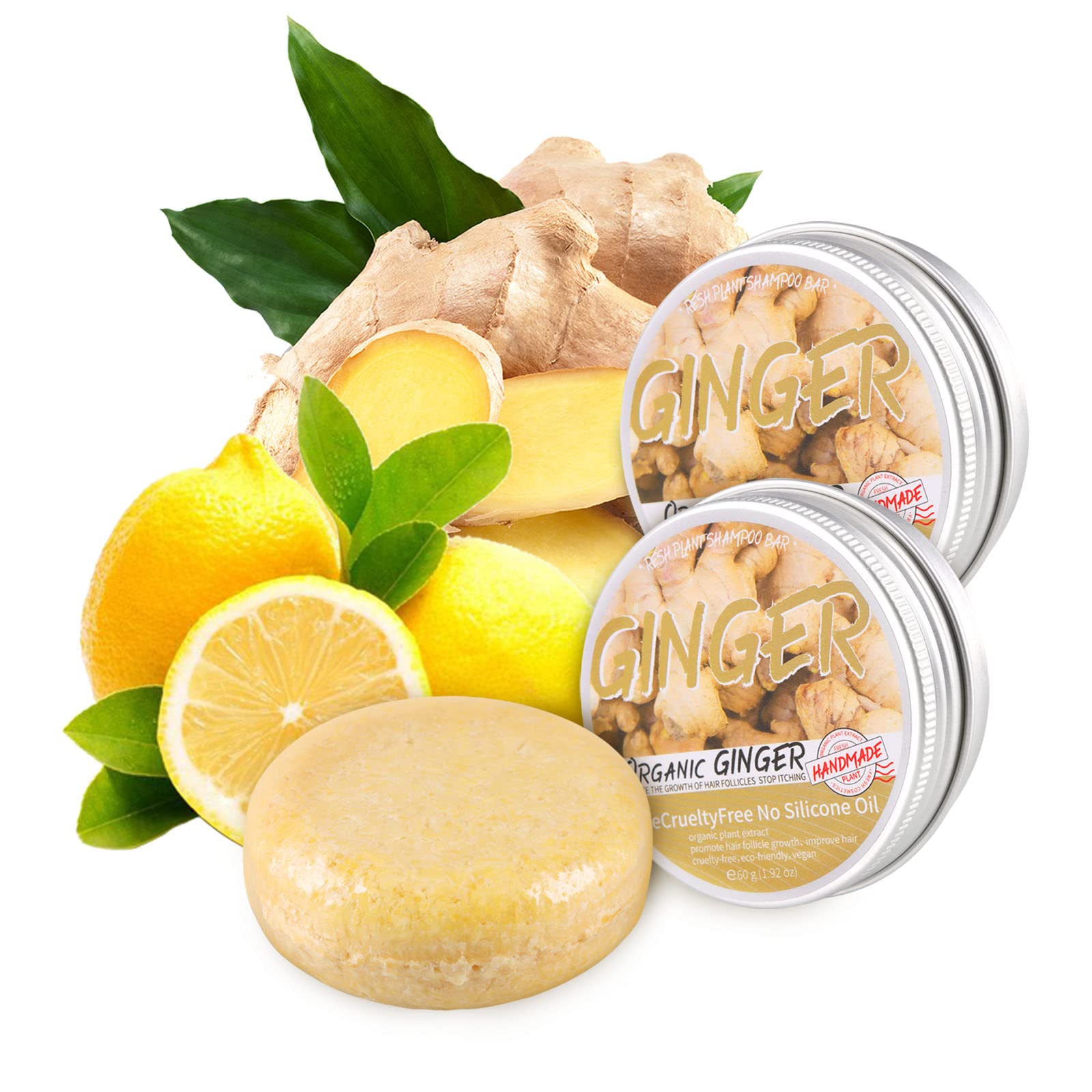 Starhig ginger hair growth shampoo bar pack 2 for a convenient scalp care routine.