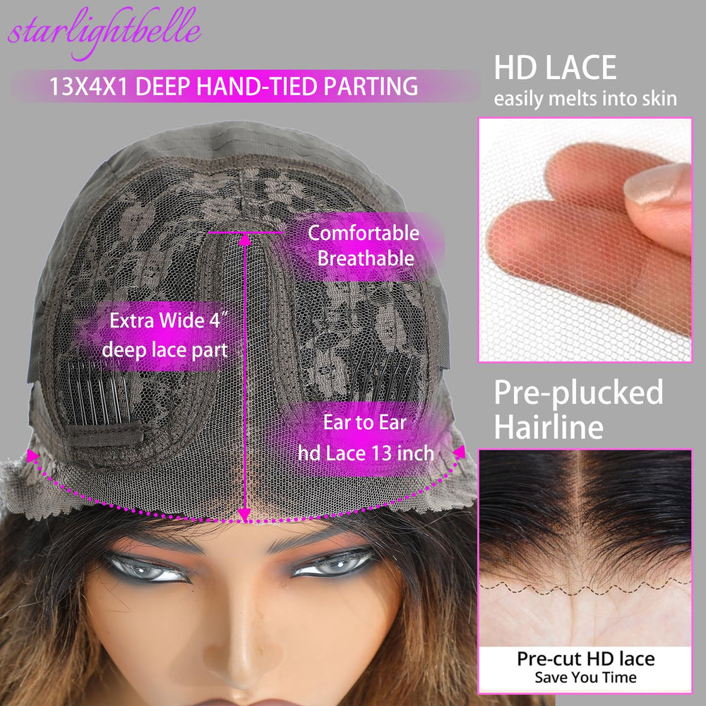 StarlightBelle 13x4 lace front cap with invisible HD lace for seamless blend