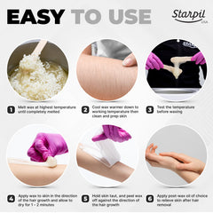 Starpil StarSoft beads close-up, creamy texture ready to melt smoothly during treatments.