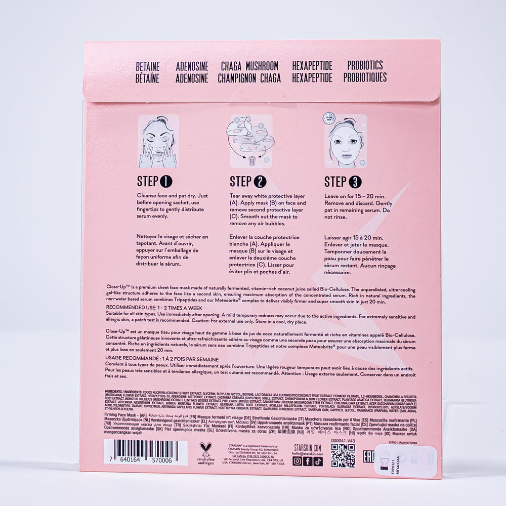 STARSKIN bio-cellulose coconut texture indicating deep hydration delivery