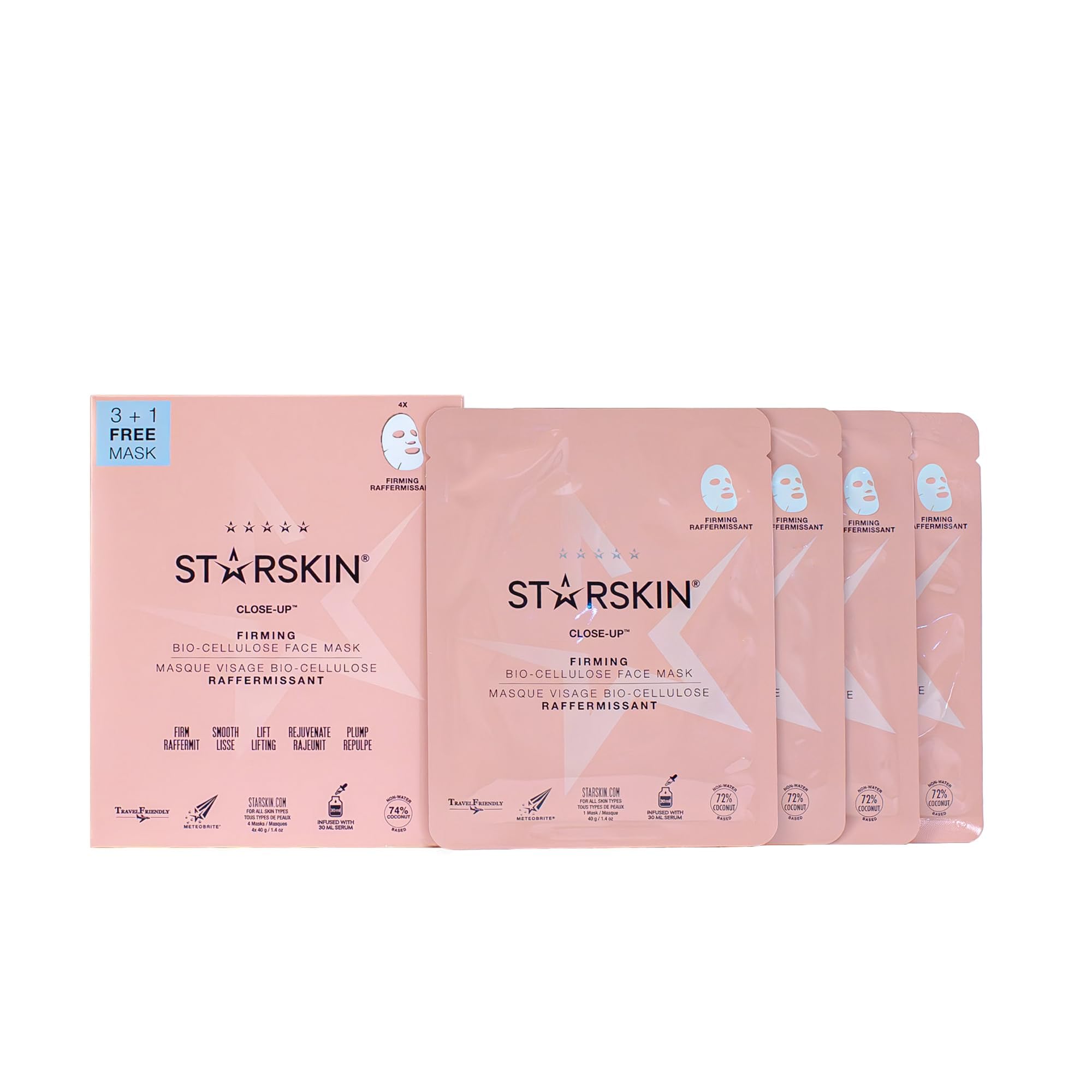 STARSKIN Close-Up 4x40g packaging communicating premium Korean skincare branding for at-home use