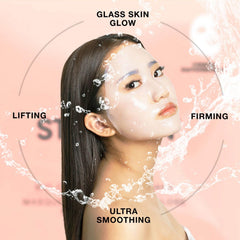 STARSKIN mask worn on the face showing snug second-skin fit for absorption