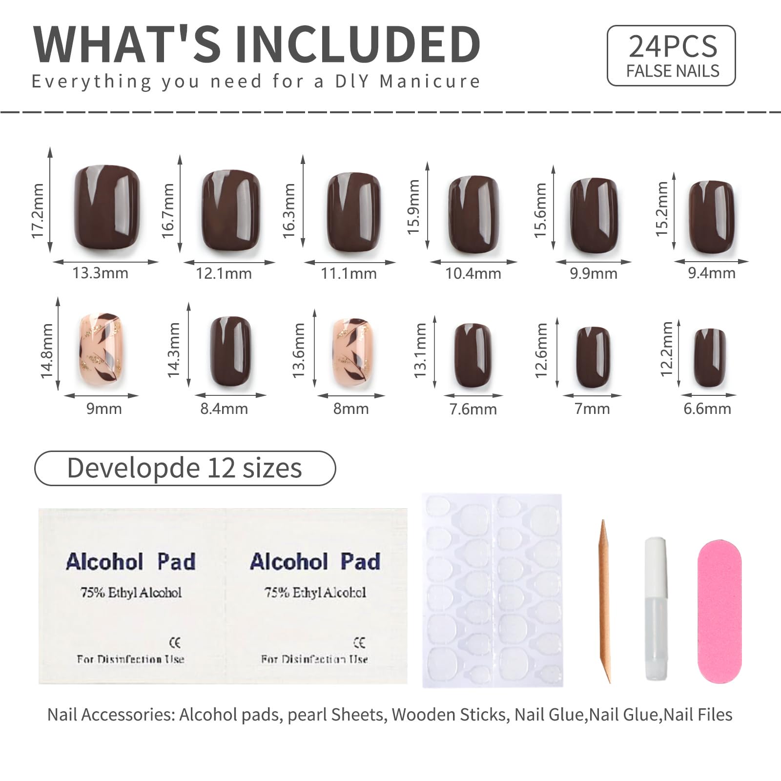 Stbisen adhesive tabs and glue included for secure, mess-free wear.