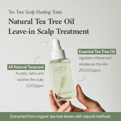 STEAMBASE scalp tonic spray applying to roots for refreshed scalp