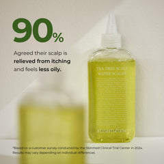 Steambase Tea Tree Scalp Water Scaler cone-tip nozzle close-up for targeted treatment.