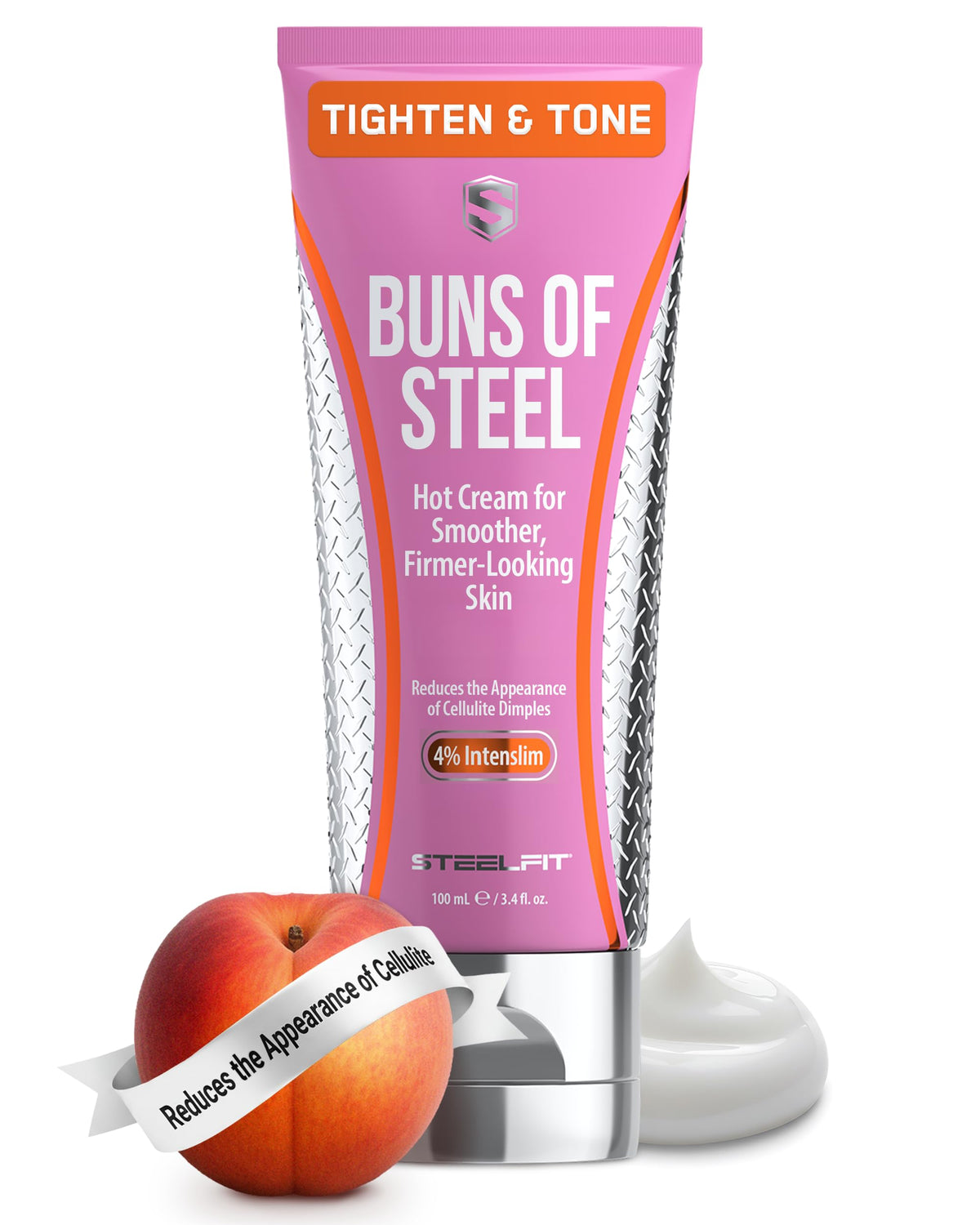 SteelFit Buns of Steel cream firms buttocks with visible texture improvement.