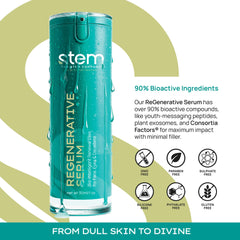 STEM Natural Intelligence hyaluronic acid glow, hydration for plump, refreshed skin.