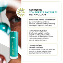 STEM Natural Intelligence peptide-like tightening, subtle firming around facial contours.