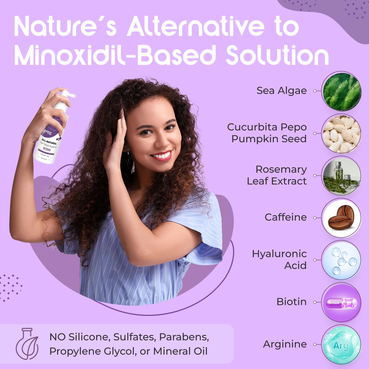 Stemz daily-use application demonstrates quick-absorbing serum for scalp.