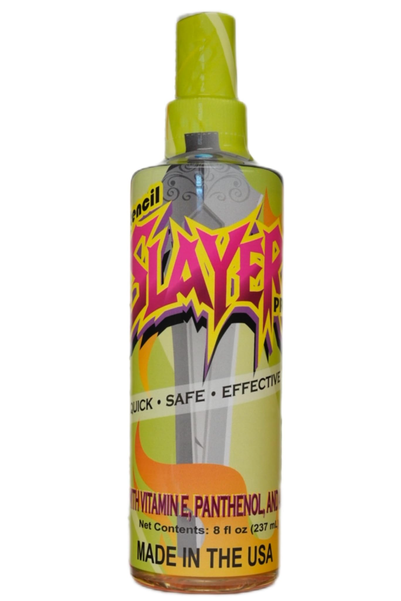 Stencil Slayer Pro bottle pour enables rapid stencil removal during busy sessions.