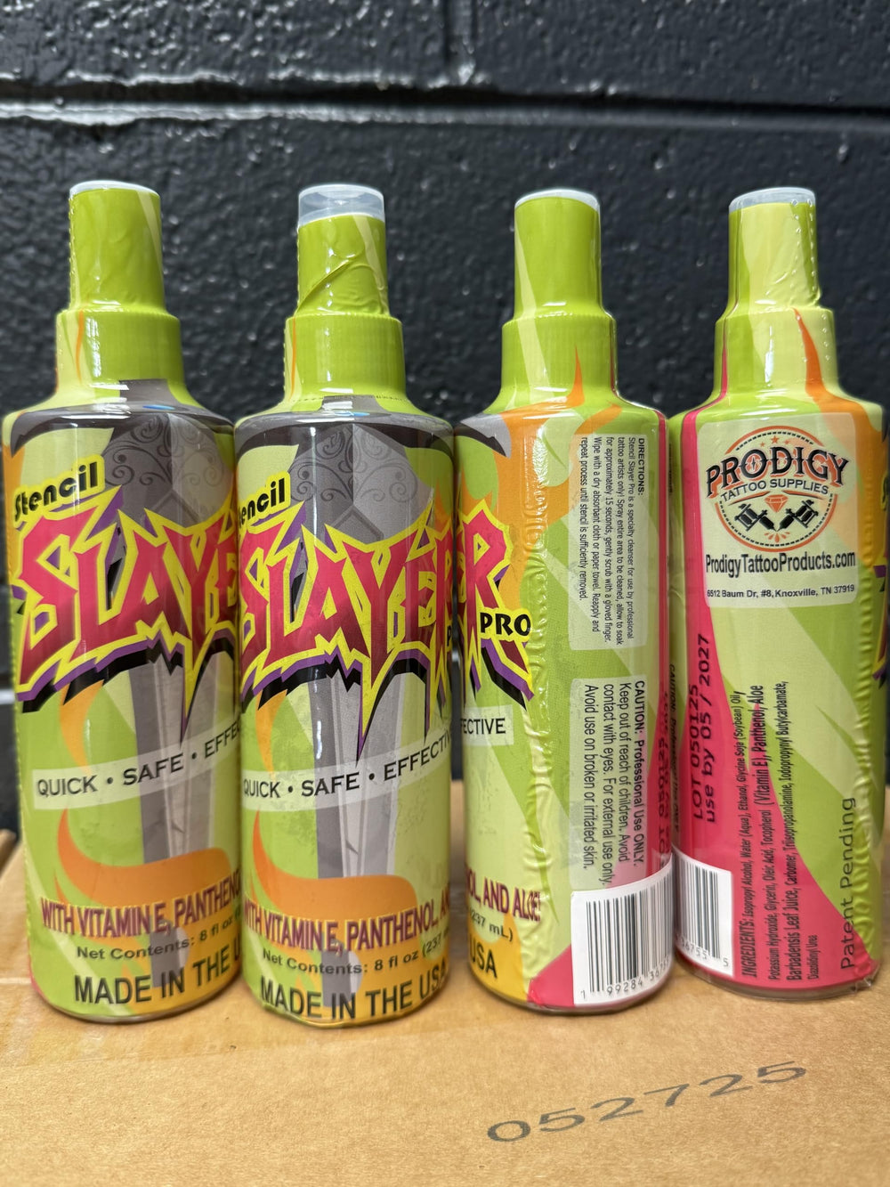 Stencil Slayer Pro ingredients vitamin E, panthenol, and aloe support gentle skin care.