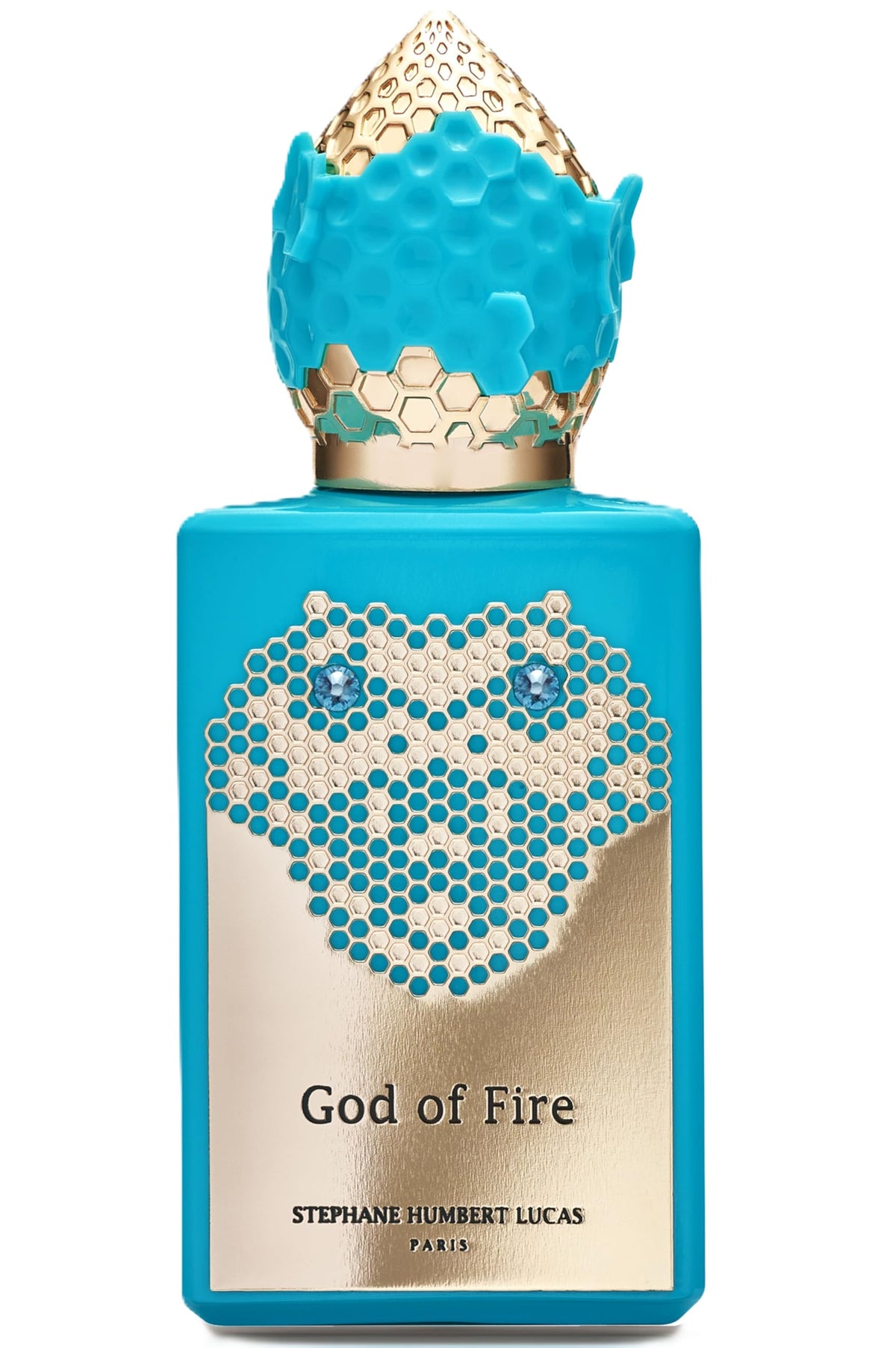 Stephane Humbert Lucas God Of Fire bottle front view, ideal for upscale evenings.