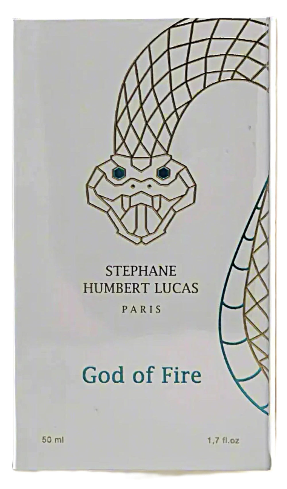 Stephane Humbert Lucas God Of Fire label close-up, showcasing premium craftsmanship.