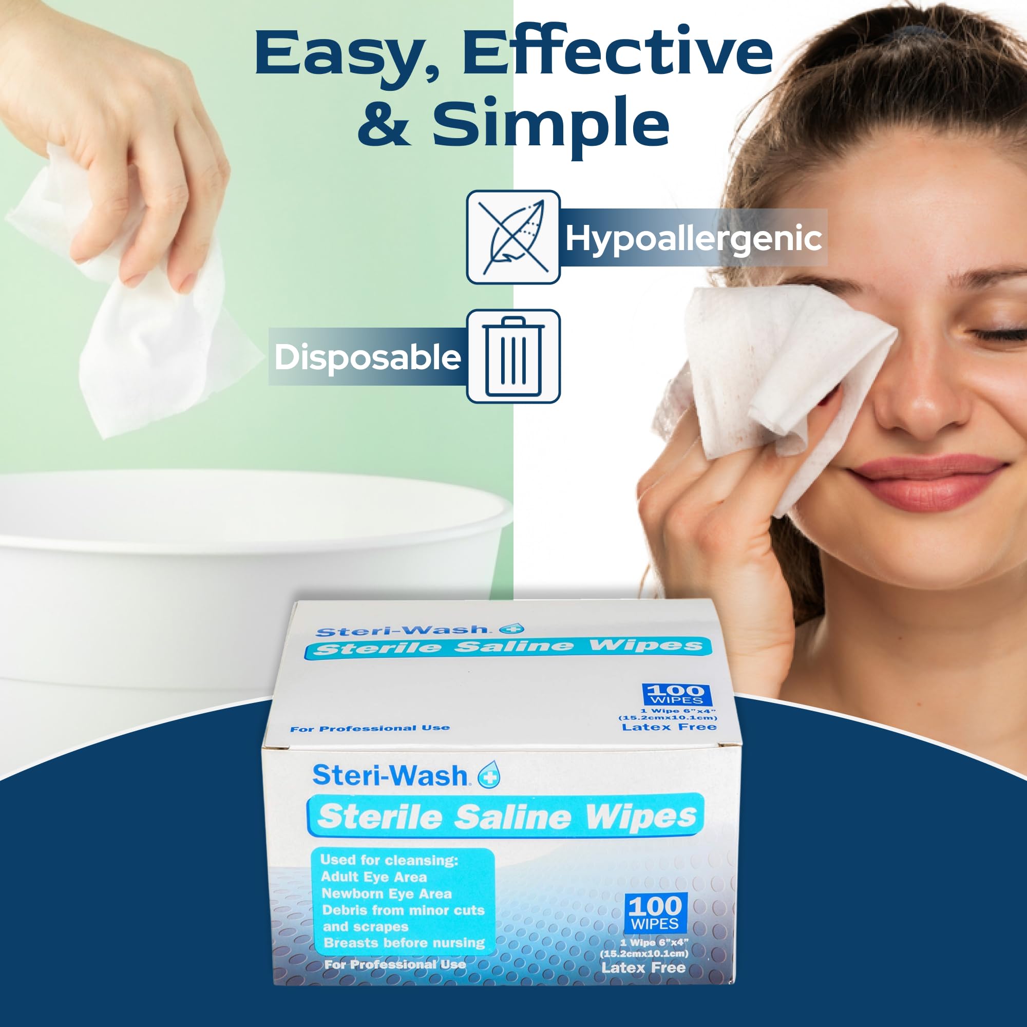 STERI-WASH Aftercare Wipes shown on sensitive skin addressing keloid bumps.