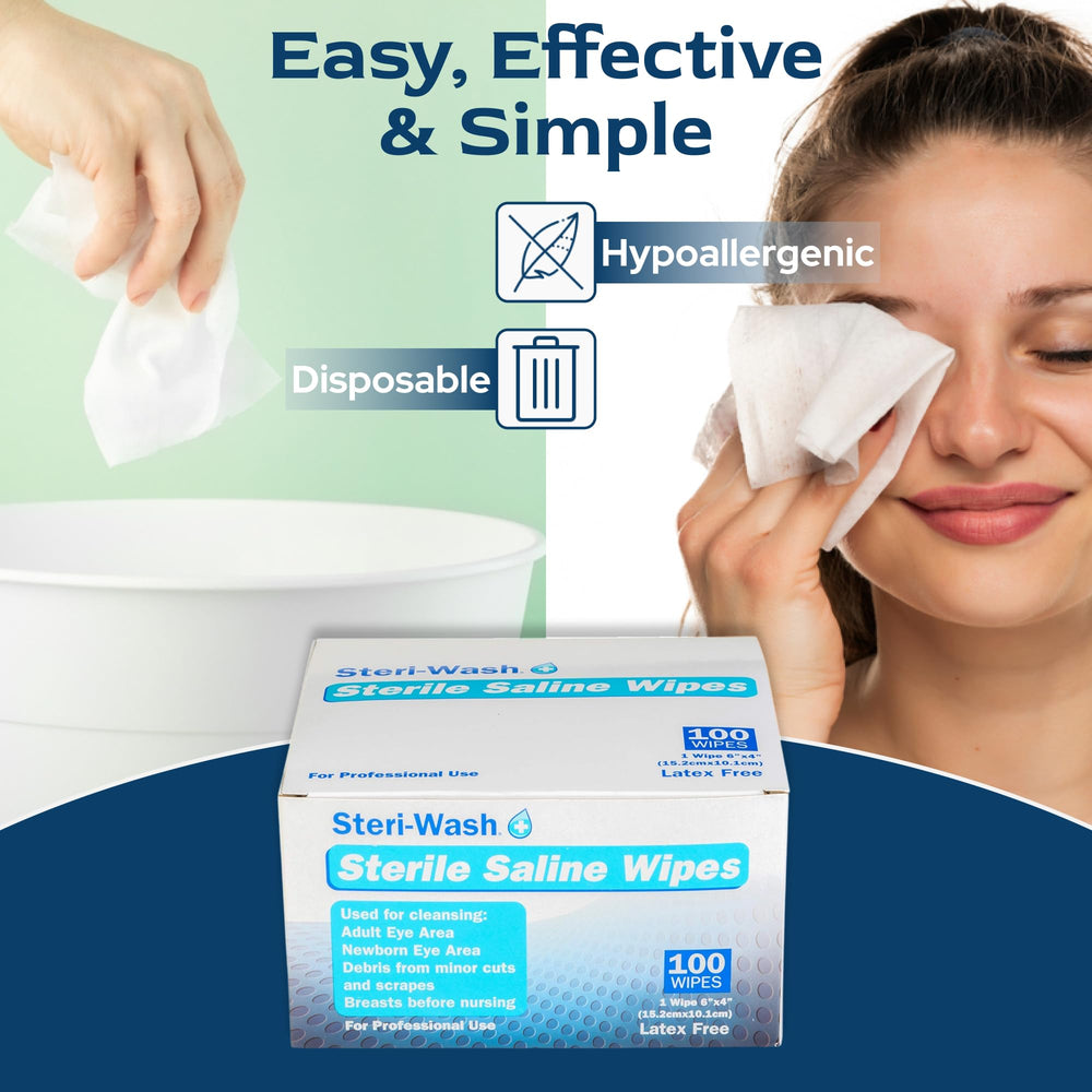 STERI-WASH Aftercare Wipes shown on sensitive skin addressing keloid bumps.