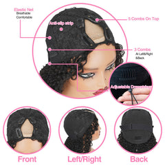 Sterly V Part Wig close-up of Brazilian Remy hair texture and softness