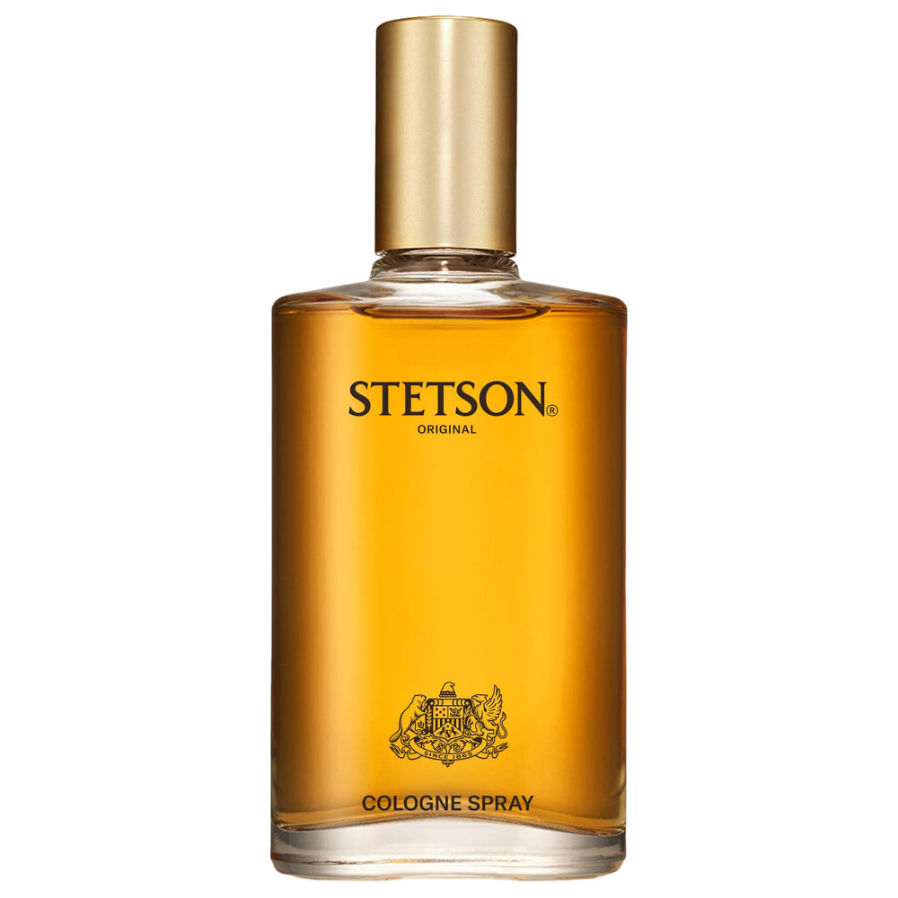 Stetson Original bottle angled highlights premium details for self-expression.