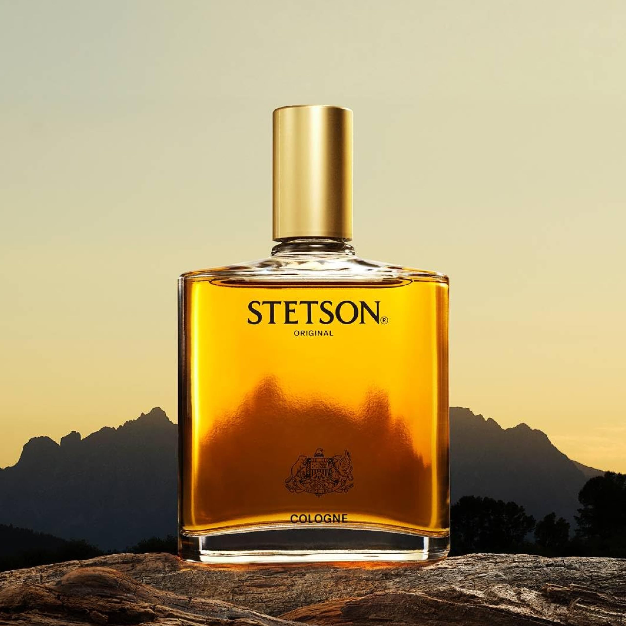 Front view of Stetson Original packaging highlighting rugged heritage