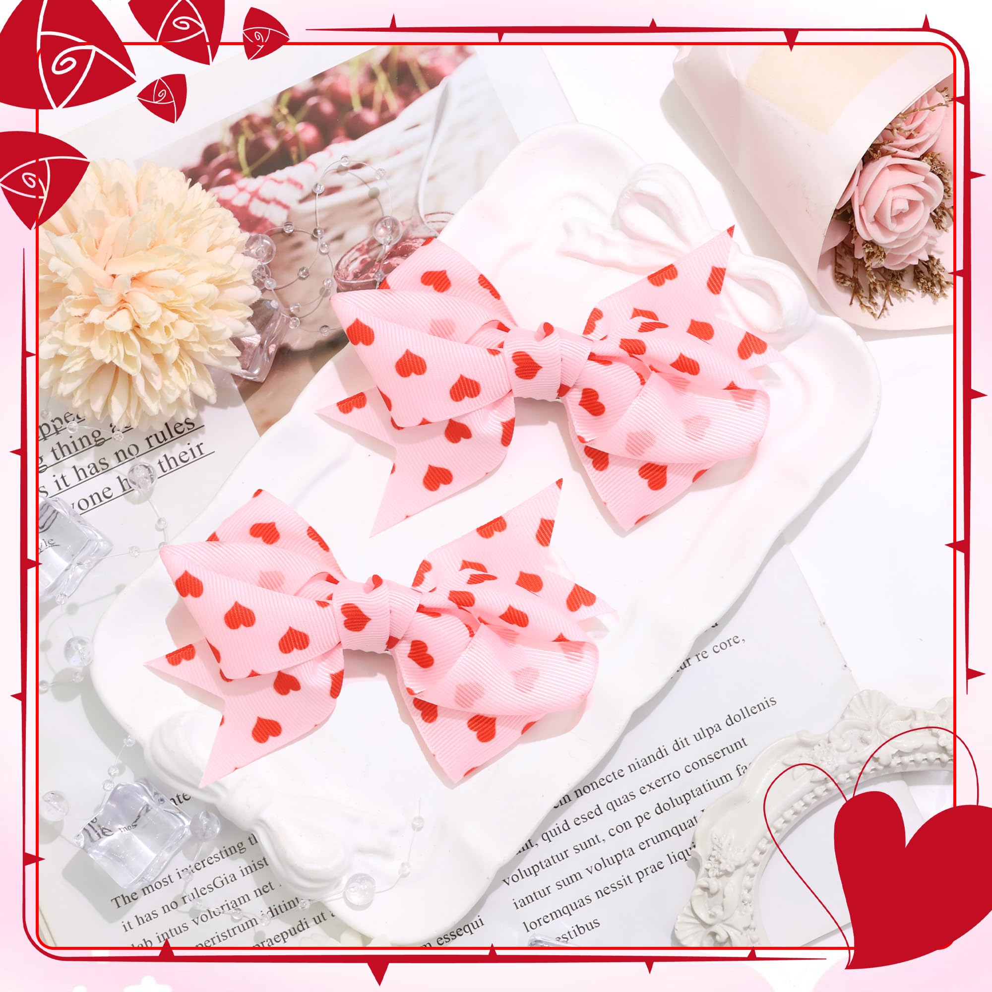 STGDAK girls and women heart bow clip for versatile styling