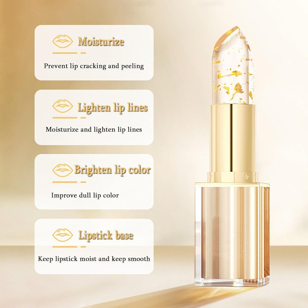 STIEKIET gold foil hydration lipstick closeup highlights nourishing formula
