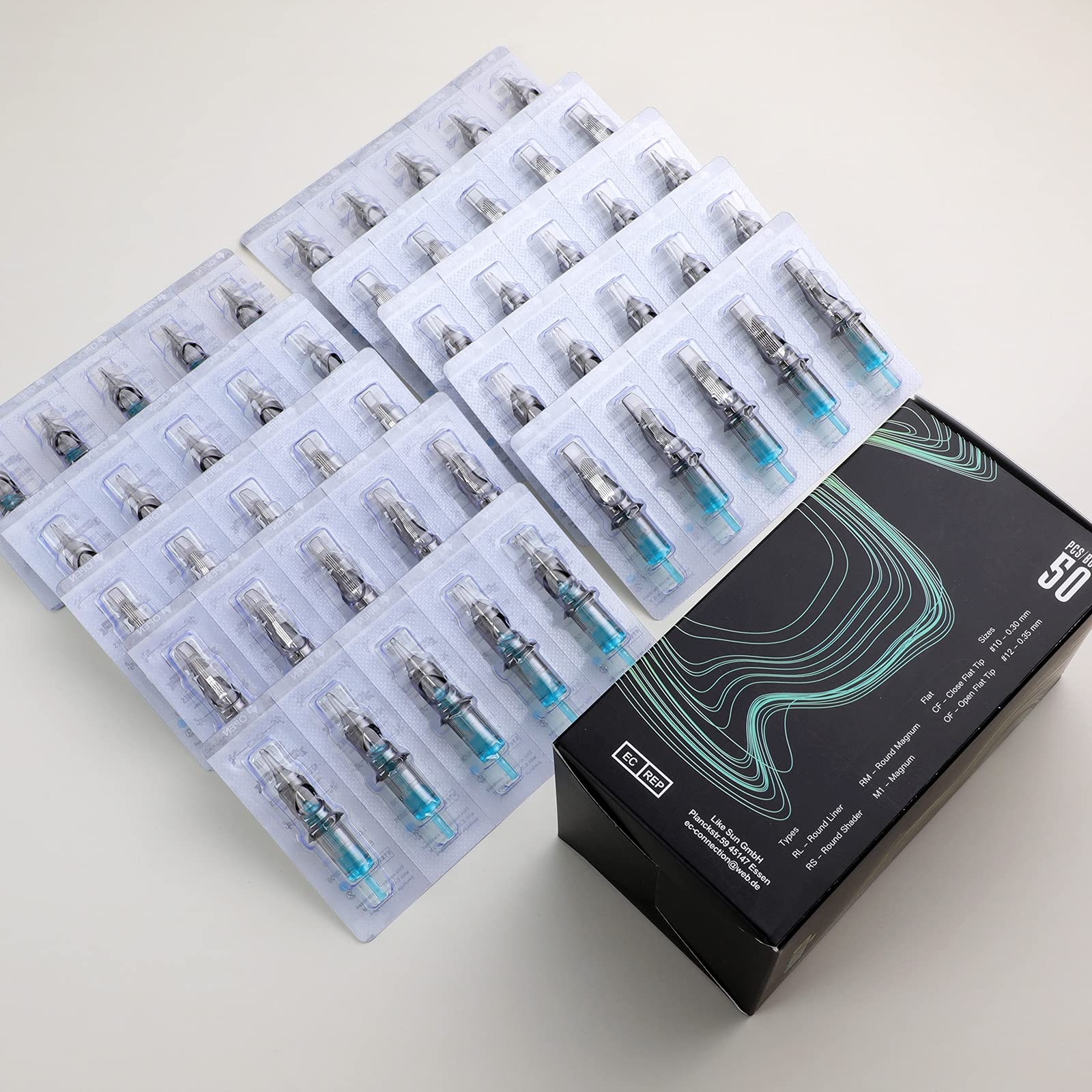 STIGMA Aquamarine Knight 1007RL round liner cartridge for detailed outlines.