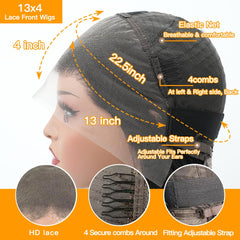 STOGEDEST glueless lace-front cap with secure fit and comfort