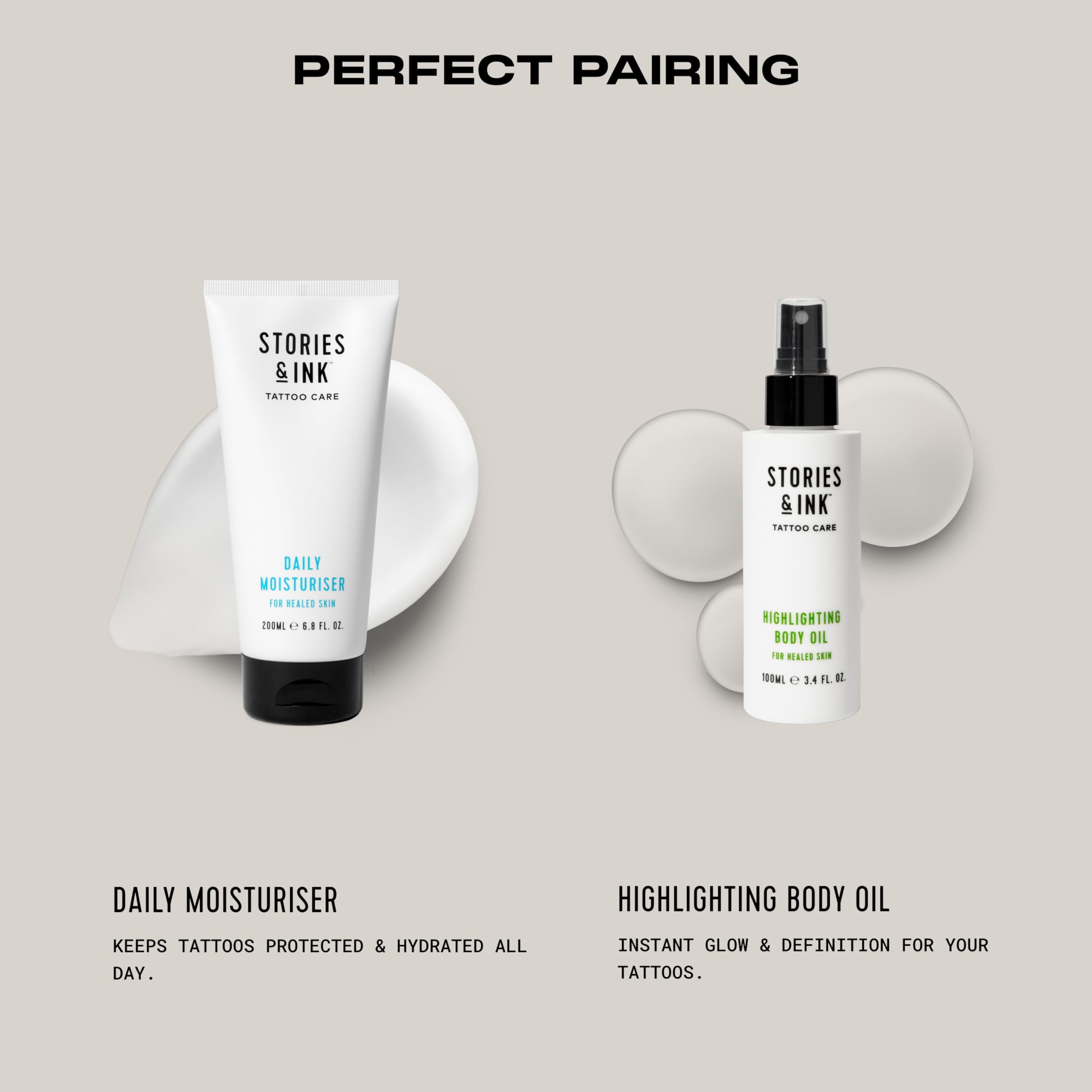 Stories & Ink Liftonin-Expert graphic illustrates collagen-boosting care for ink preservation.