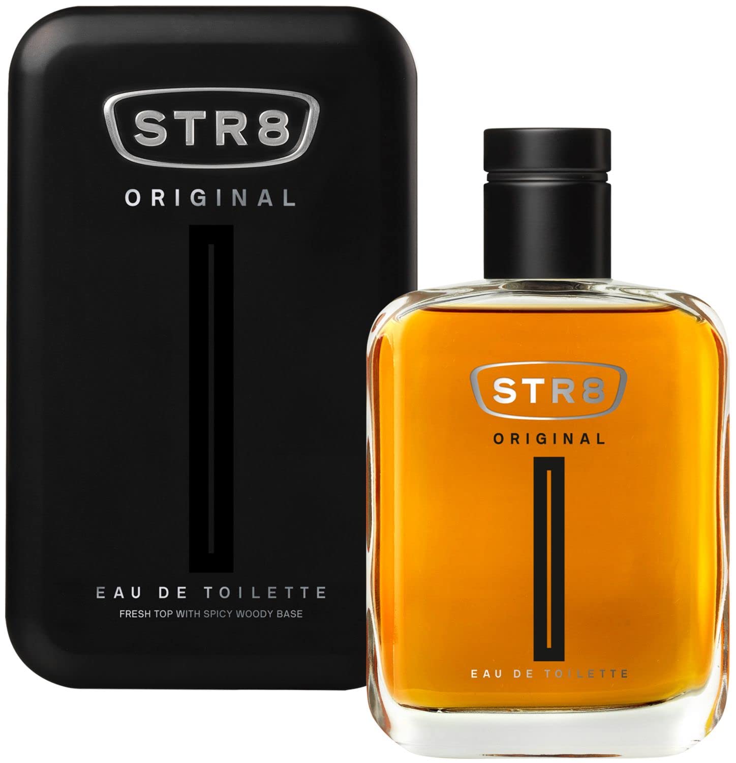 STR8 Original cap closure detail highlights premium finish for display.