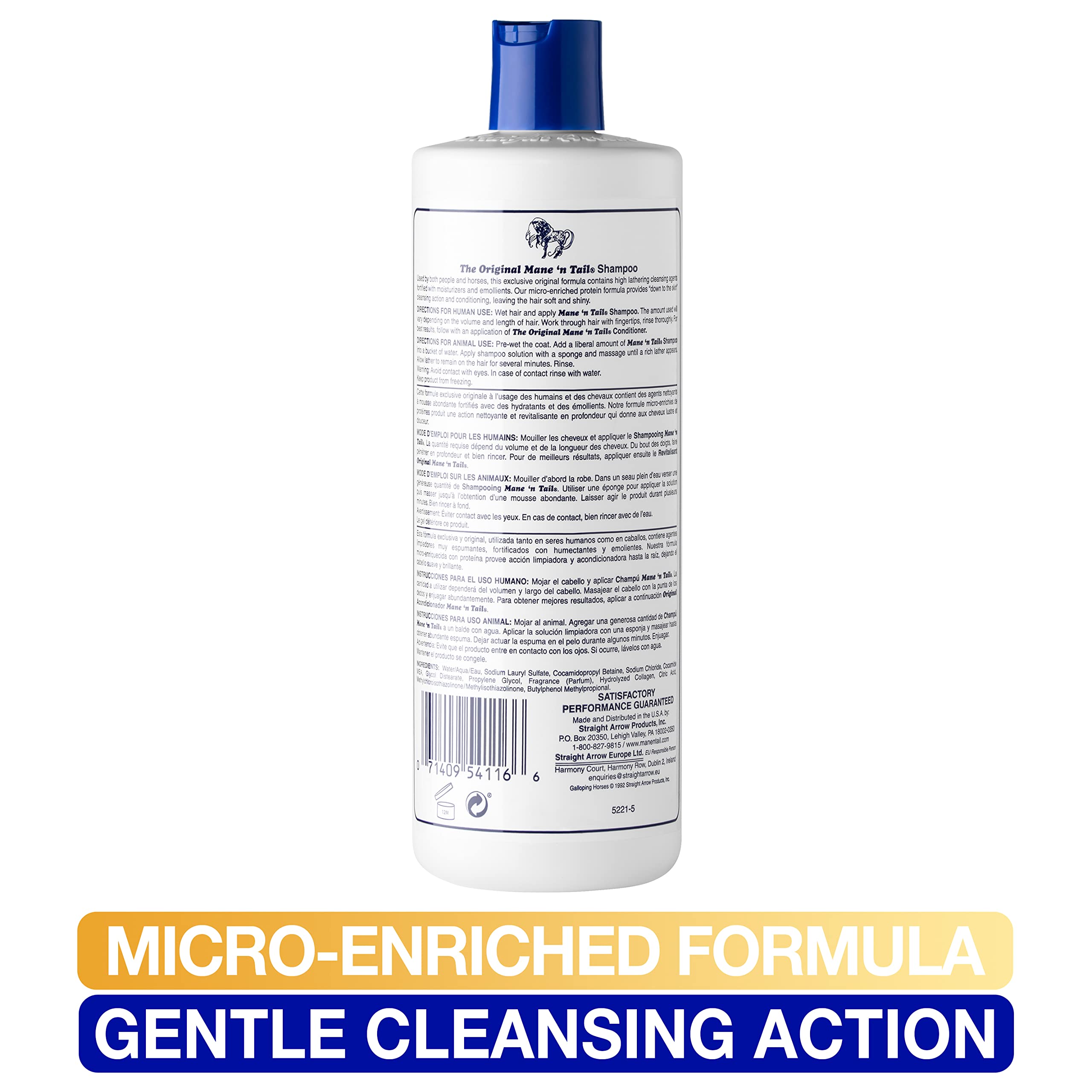 Straight Arrow Mane N Tail shampoo hair and body cleanse for versatile use