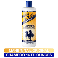 Straight Arrow Mane N Tail shampoo label design highlights fragrance and ingredients