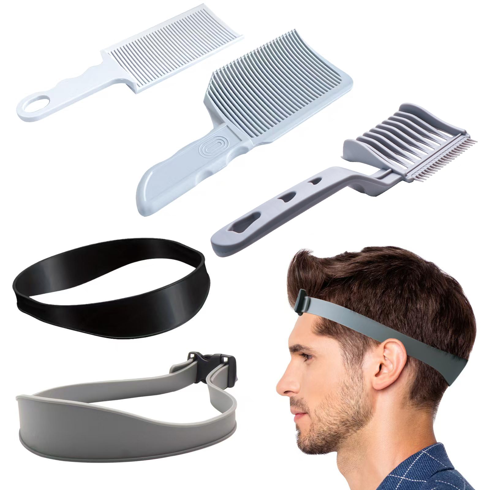 STRANDHI 5-piece fading comb set in hand for precise at-home fades.