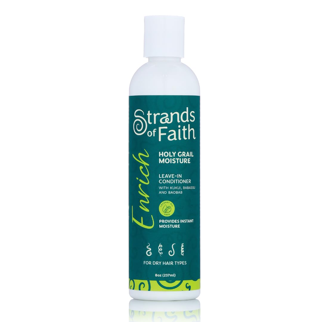 Strands of Faith Enrich Leave-in Conditioner Kukui oil helps softness.