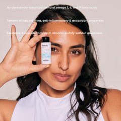 Stratia Fortify oil dropper releasing product for barrier-supportive hydration.