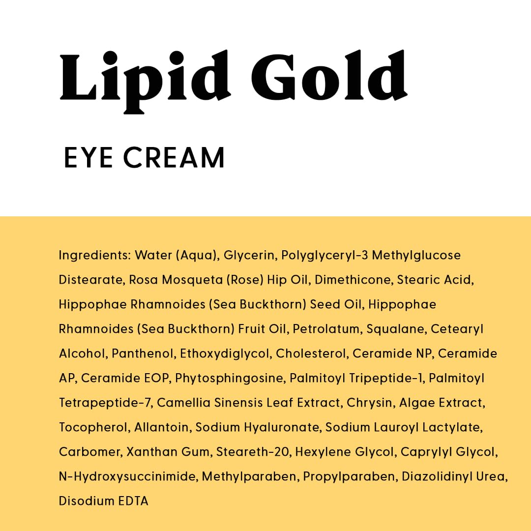 Stratia Lipid Gold Avant-Après Yeux — montre l'amélioration possible du contour.