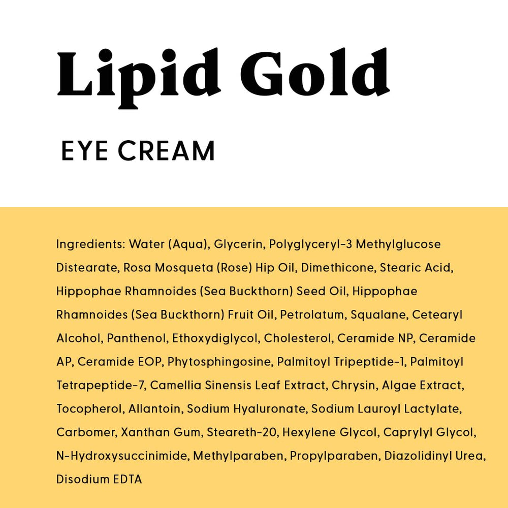 Stratia Lipid Gold Avant-Après Yeux — montre l'amélioration possible du contour.