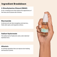 Stratia Rewind serum applied on face for smooth, plump skin.
