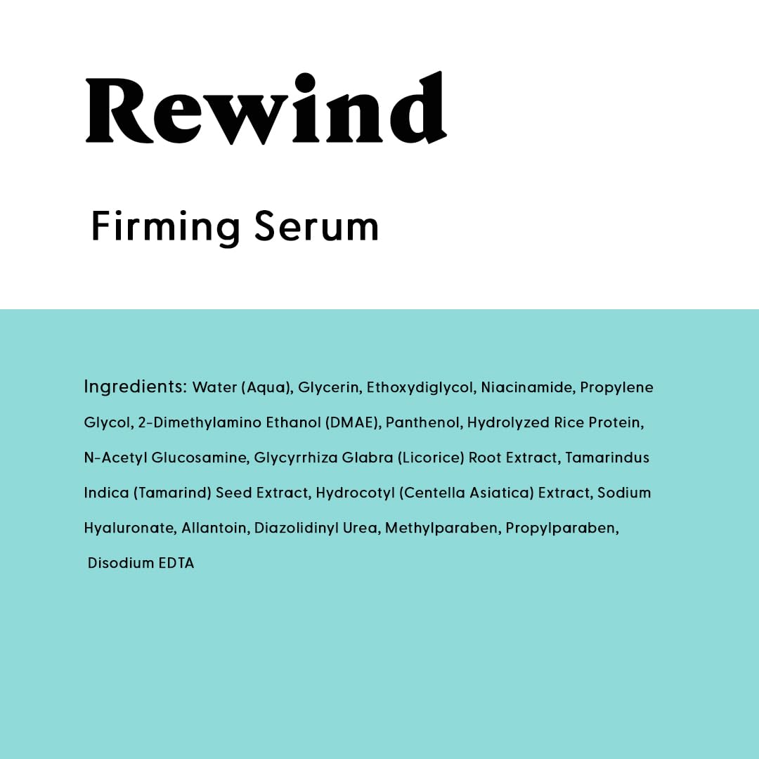 Stratia Rewind serum with hyaluronic acid for lasting moisture.