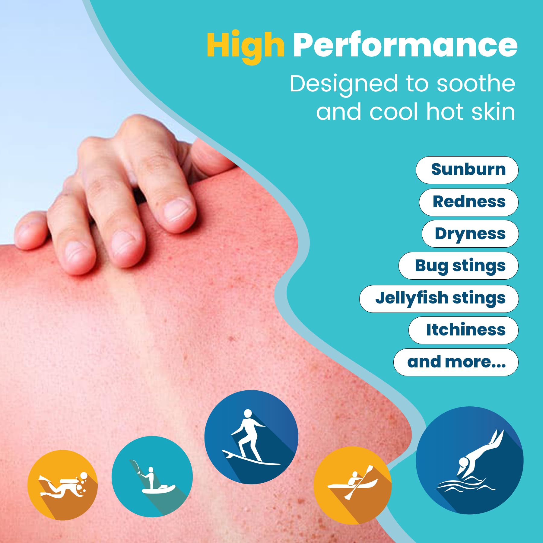STREAM 2 SEA applied-on-skin scene demonstrates smooth, fast-absorbing after-sun application.