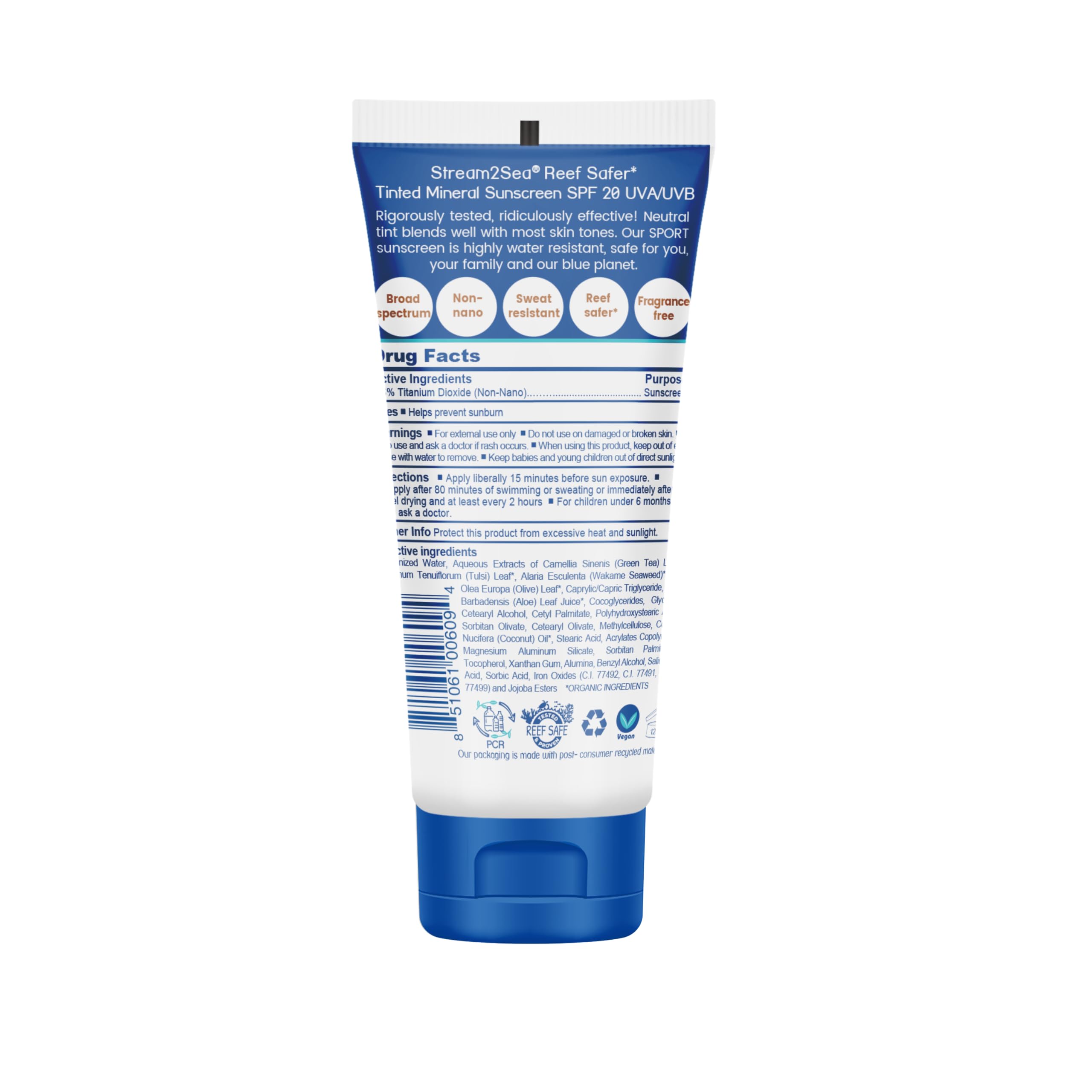 STREAM 2 SEA applying sunscreen on hand, quick-absorbing formula