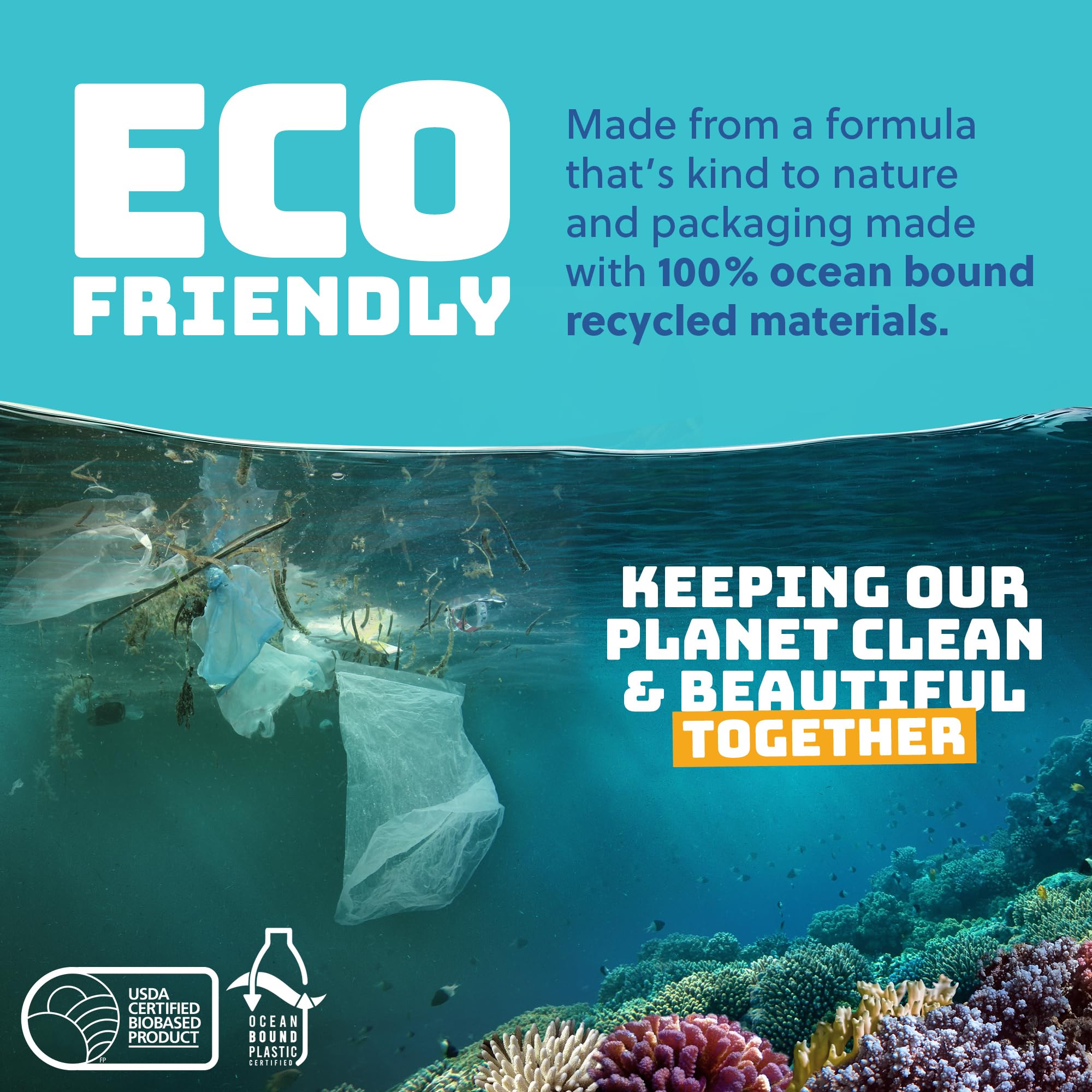 STREAM 2 SEA biodegradable botanicals label highlights natural ingredients