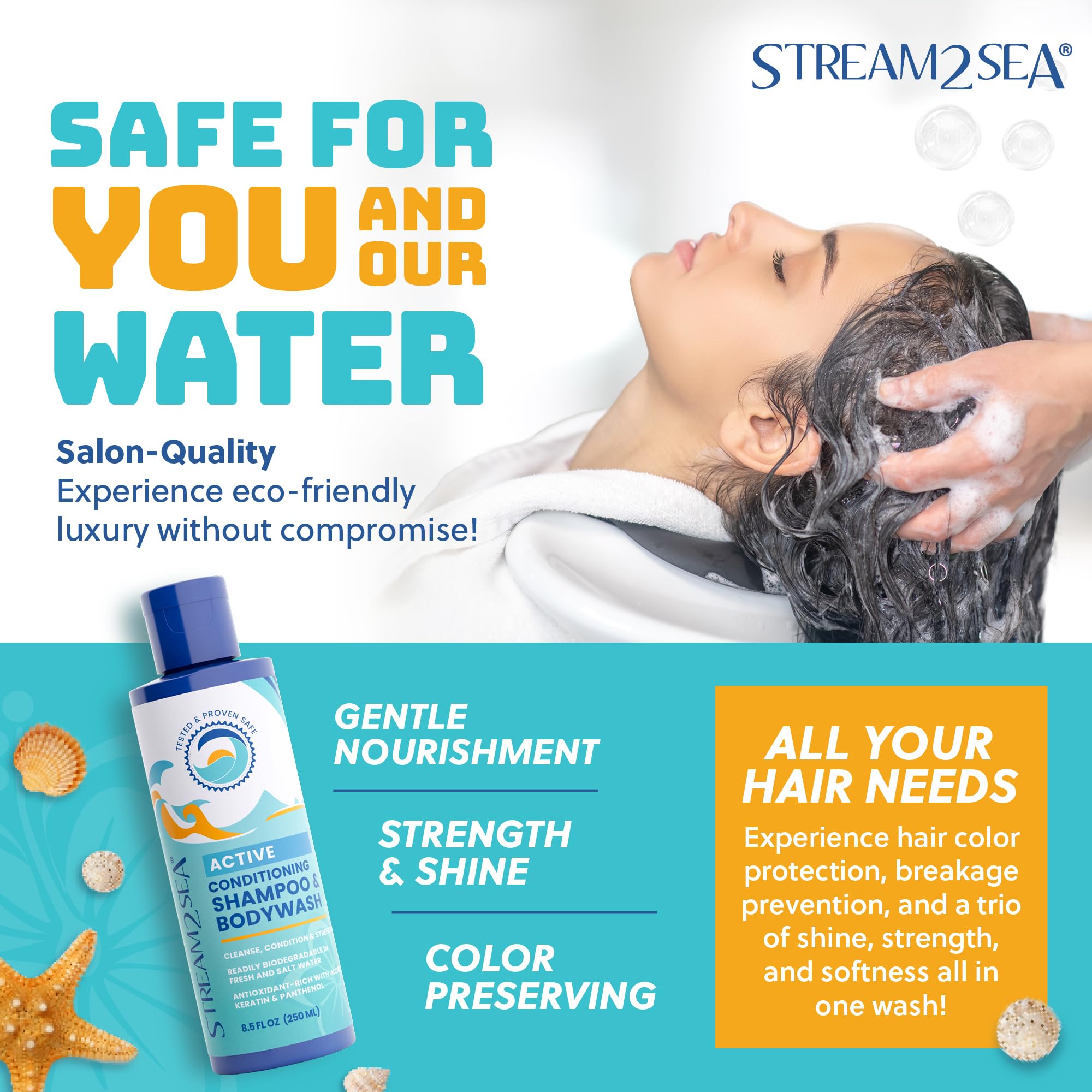 STREAM 2 SEA conditioner soft hair after rinse for smooth results