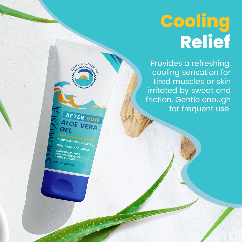 STREAM 2 SEA green-tea-tulsi-wakame-olive-leaf-infused gel label signals natural care for sensitive skin.